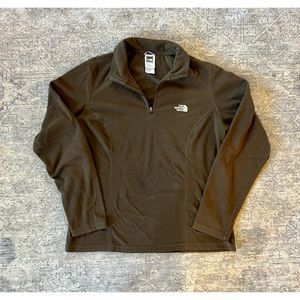 The North Face fleece quarterzip brown womens